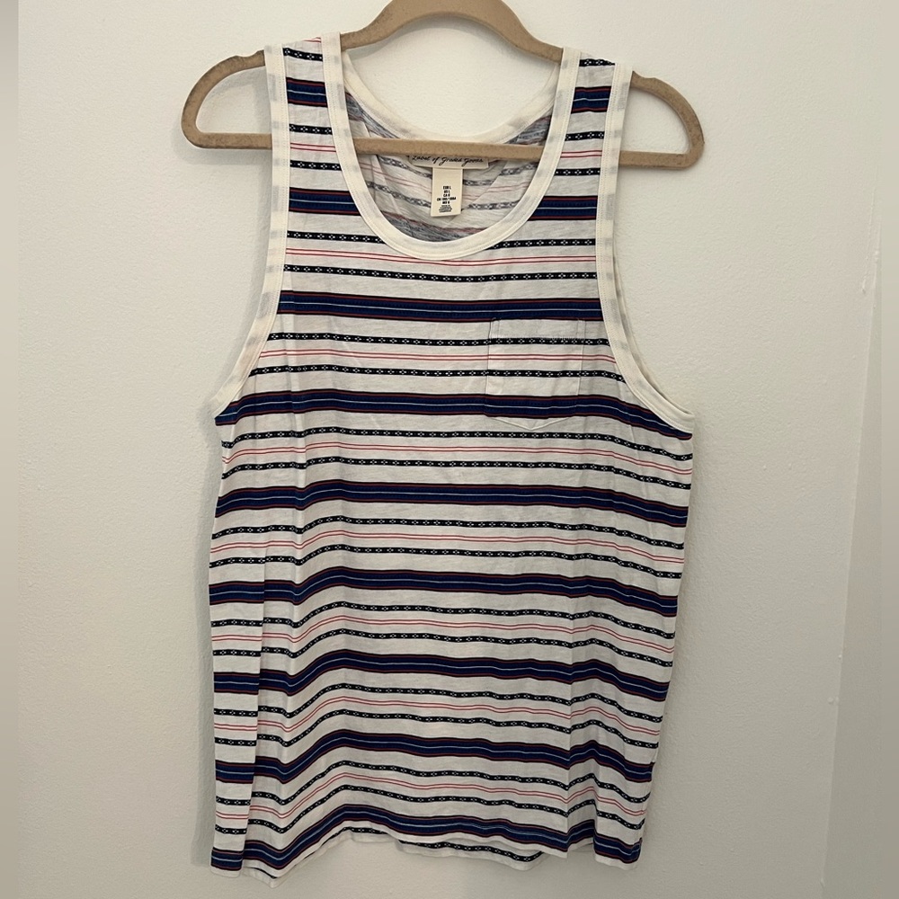 Men’s tank top, H&M, LOGG, striped print